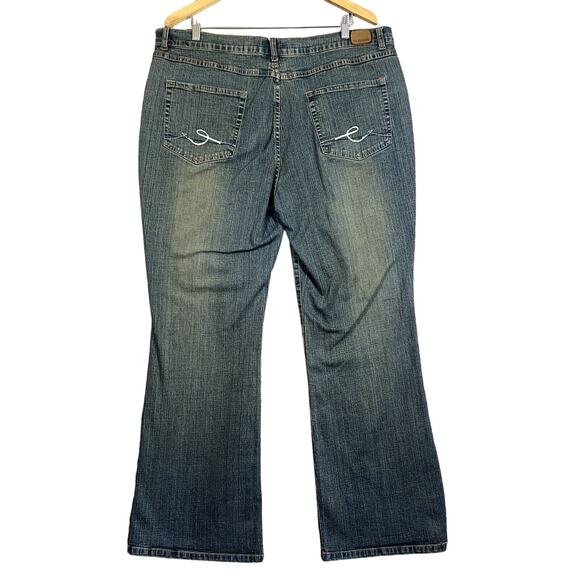 US Polo Assn Jeans Women 20 Vintage Wash Blue Stretch Denim Bootcut - Picture 2 of 16